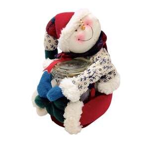 Snowman Plushy - Jar Candle Holder